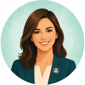 Avatar profissional feminino representando clareza técnica, orientação normativa e capacitação para RPPS.