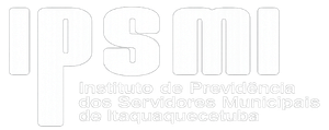 Logo branco do IPSMI – Instituto de Previdência dos Servidores Municipais de Itaquaquecetuba em fundo transparente.